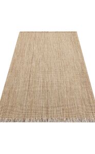 DOHA DH 01 BEIGE Jüt ve Polyester ile Üretilen Çift Taraflı Modern Kilim