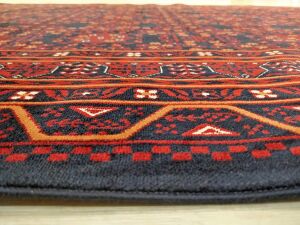 Afgan Desenli Viskon Sıkı Dokuma Premium Kalite Keçeleşmeyen Kaymaz Tabanlı İnce Makine Halısı 160x230 cm