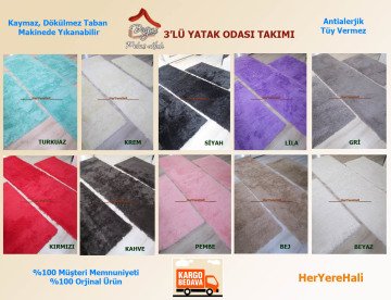 Doğuş Peluş Tavşan Tüyü 3lü Yatak Odası Takımı Beyaz