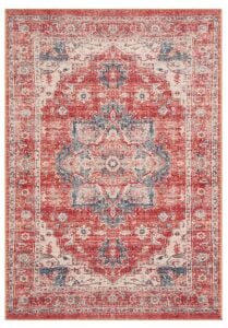 ELISTA VINTAGE  Vintage Tasarımlı Yumuşak Bukle Dokuma Kaymaz Tabanlı Yıkanabilir Modern Halı 160x230 cm