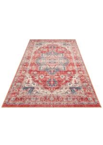 ELISTA VINTAGE  Vintage Tasarımlı Yumuşak Bukle Dokuma Kaymaz Tabanlı Yıkanabilir Modern Halı 160x230 cm