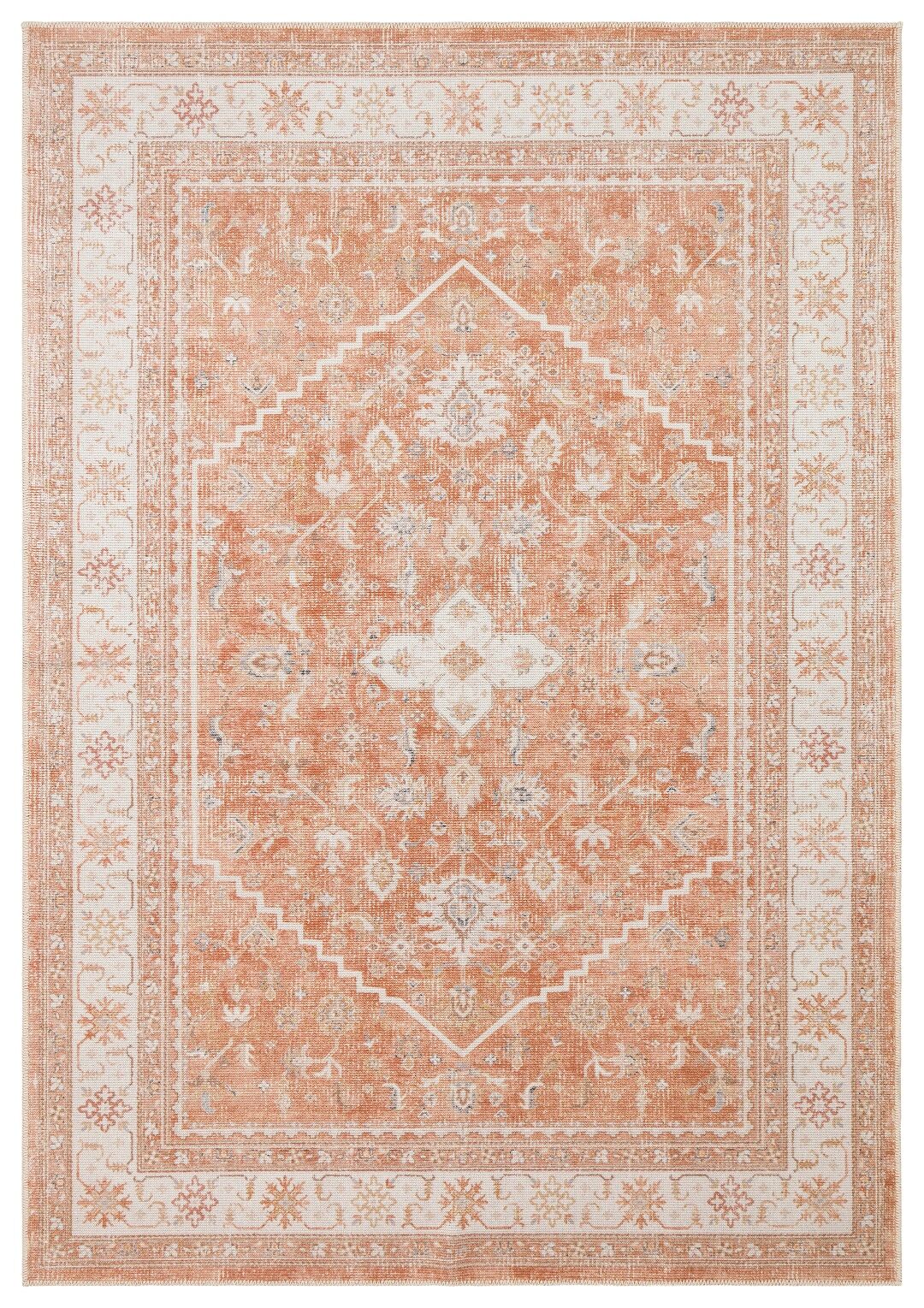 ELISTA VINTAGE  Vintage Tasarımlı Yumuşak Bukle Dokuma Kaymaz Tabanlı Yıkanabilir Modern Halı 160x230 cm