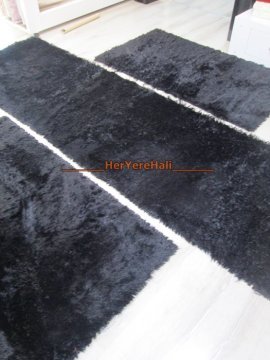 Doğuş Peluş Tavşan Tüyü 3lü Yatak Odası Takımı Siyah