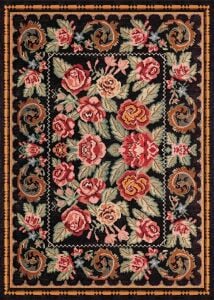ELISTA VINTAGE ELS 207 BLACK MULTY Vintage Tasarımlı Yumuşak Bukle Dokuma Kaymaz Tabanlı Yıkanabilir Modern Halı 160x230 cm