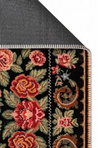 ELISTA VINTAGE ELS 207 BLACK MULTY Vintage Tasarımlı Yumuşak Bukle Dokuma Kaymaz Tabanlı Yıkanabilir Modern Halı 160x230 cm