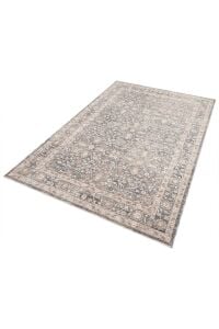 Sahra Collection - Sh12 Mavi Gri Vintage Etnik Otantik desenli Klasik Polyester Viskon Salon Oturma Odası Halısı 160x230 cm