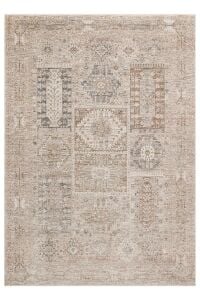 Sahra Collection Sh07 Bej Kiremit Etnik Vintage Eskitme Dokuma Yumuşak Salon Halısı 160x230 cm