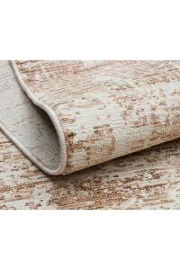 Sahra Collection Sh04 Krem Turuncu Modern Vintage Eskitme Dokuma Yumuşak Salon Halısı 160x230 cm