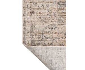 Sahra Collection Sh08 Bej Gri Uşak Desenli Vintage Eskitme Dokuma Salon Halısı 200x290 cm