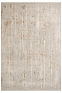 Zes Collection Modern Vintage Desenli Bej Turuncu Mavi Eskitme Dokuma Yumuşak Salon Halısı 160x230 cm
