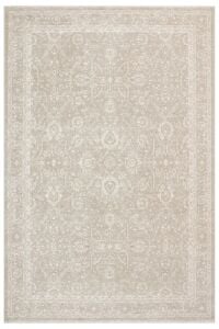 Zes Collection Modern Vintage Desenli Bej Krem Eskitme Dokuma Yumuşak Salon Halısı 160x230 cm(Kopya)