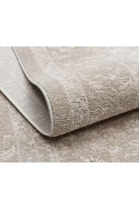 Zes Collection Modern Vintage Desenli Bej Krem Eskitme Dokuma Yumuşak Salon Halısı 160x230 cm(Kopya)