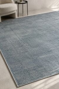 Bienal Mavi Turkuaz Modern Vintage Dokuma Yumuşak Salon ve Oturma Odası Halısı 160x230 cm