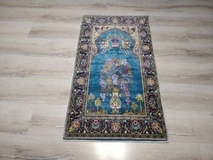 Bambu Halı Seccade SEC15 Turkuaz Namazlık 70x110 cm