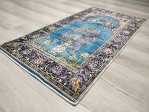 Bambu Halı Seccade SEC15 Turkuaz Namazlık 70x110 cm