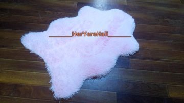 Doğuş Peluş Tavşan Tüyü 140x200cm Kaymaz Tabanlı Post Halı Pembe