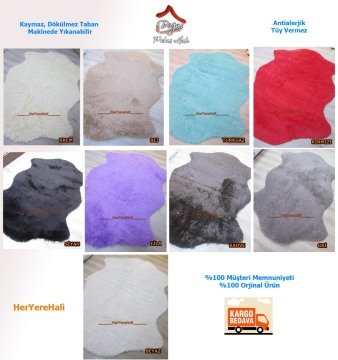 Doğuş Peluş Tavşan Tüyü 140x200cm Kaymaz Tabanlı 2Kafa Post Halı Gri
