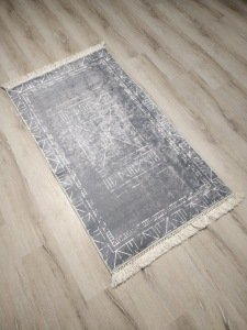 YamalıHome Style H2300Gri Beyaz 80x150 cm Baskı Kilim