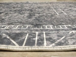YamalıHome Style H2300Gri Beyaz 80x150 cm Baskı Kilim