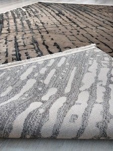 Eko Halı Cordoba DB05Vizon Antrasit 160x230 cm İpekli İnce Salon Halısı