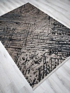 Eko Halı Cordoba DB05Vizon Antrasit 160x230 cm İpekli İnce Salon Halısı