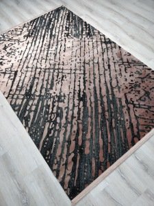 Eko Halı Cordoba DB05Bronze Antrasit İpekli İnce Salon Halısı 160x230 cm