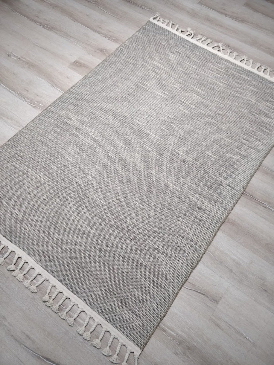 Tarz Wool 20-002Taş Vizon Yün Dokuma Kilim 125x180 cm