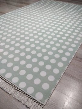 YamalıHome Bambu Kilim PT35 Yeşil 120x180 cm Pratik Halı