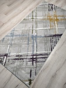 Halı Sarayı Pery SH313DS0 Renkli Gri Halı Yolluk 100x200 cm