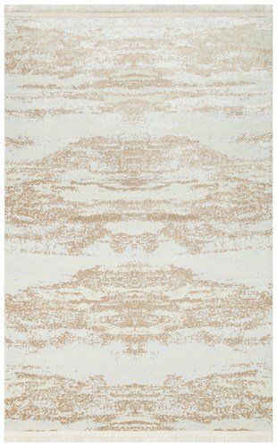 Eko Halı Sateen ST01 Krem Bej Hav Toz Vermez Yıkanabilir Kaymaz İnce Dokuma Modern Halı 80x150 cm