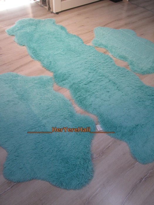 Doğuş Peluş Tavşan Tüyü Post 3lü Yatak Odası Takımı Turkuaz