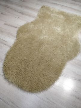 YamalıHome Peluş Halı APost Camel 100x150 cm Post Halı
