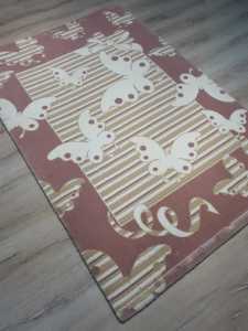 Halı Sarayı Çocuk Halısı 12616Pembe Kelebek 125x180 cm