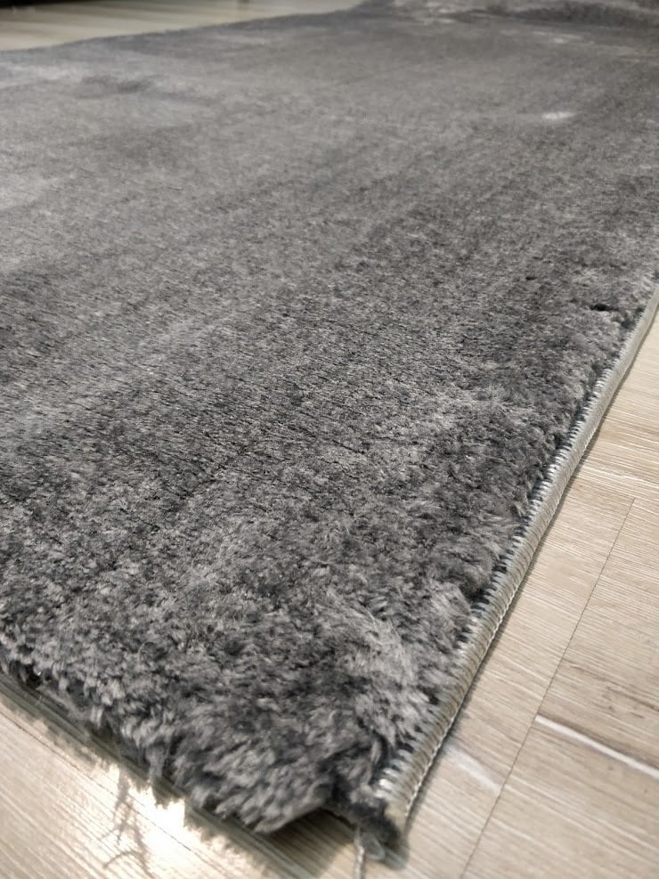 Yamalı Home Yapay Kuzu Post Kesme Yolluk Koyu Gri Füme 100 cm 200 cm