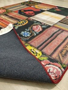 Yamalı Home Savona 3607 Etnik Patchwork 120x165 cm Saçaklı Kilim
