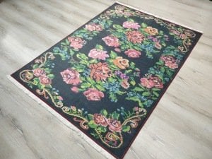 Yamalı Home Savona 3606Siyah Renkli 120x165 cm Karabağ Kilim
