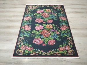 Yamalı Home Savona 3606Siyah Renkli 120x165 cm Karabağ Kilim