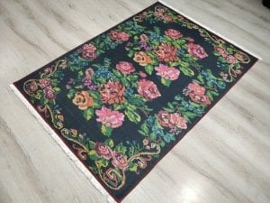 Yamalı Home Savona 3606Siyah Renkli 120x165 cm Karabağ Kilim
