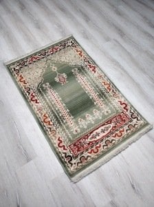 Halı Sarayı Uşak Namazlık Seccade USNZ2Yeşil %100 Saf Yün 80x125 cm