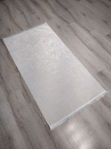 Eko Halı Sateen ST08 Beyaz İnce Halı 120X180 cm