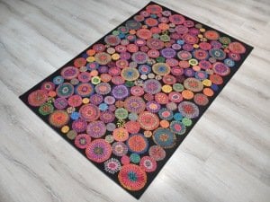 Eko Halı Luna LN27 Black 120x180cm Rengarenk Kilim