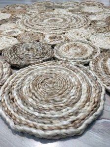 Eko Halı Flatweave CA-111 White Multy XW 120X120 cm