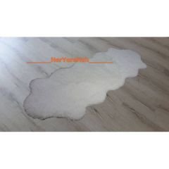Doğuş Tavşan Tüyü Beyaz Post Halı 80x200 cm
