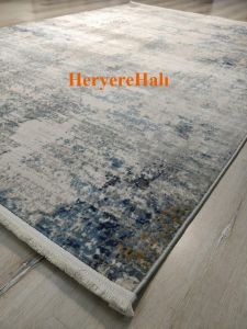 Eko Halı Lagos LGS09 Krem Mavi Salon Halısı 160x230 cm