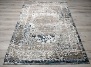 Yhome İllision 8180Mavi 160x230 cm Saçaklı Salon Halısı