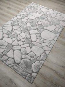 Joker Tiffany Concept Mrz05Gri Beyaz 150x230 cm İpeksi Salon Halısı