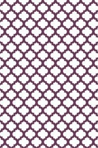 YamalıHome Style M7517Moda Maça Mor Beyaz 140x300 cm Baskı Kilim