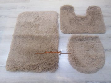 Doğuş Peluş Tavşan Tüyü 3lü Klozet Takımı Pembe