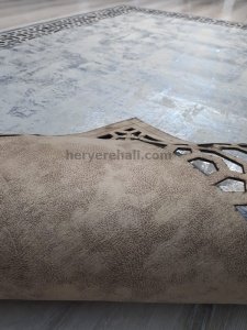 Bianca BNC02 Grey Silver Gri Deri Halı 140x200 cm