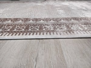 YamalıHome Bambu Halı 1033Krem Kahve 140x200 cm Pratik Halı